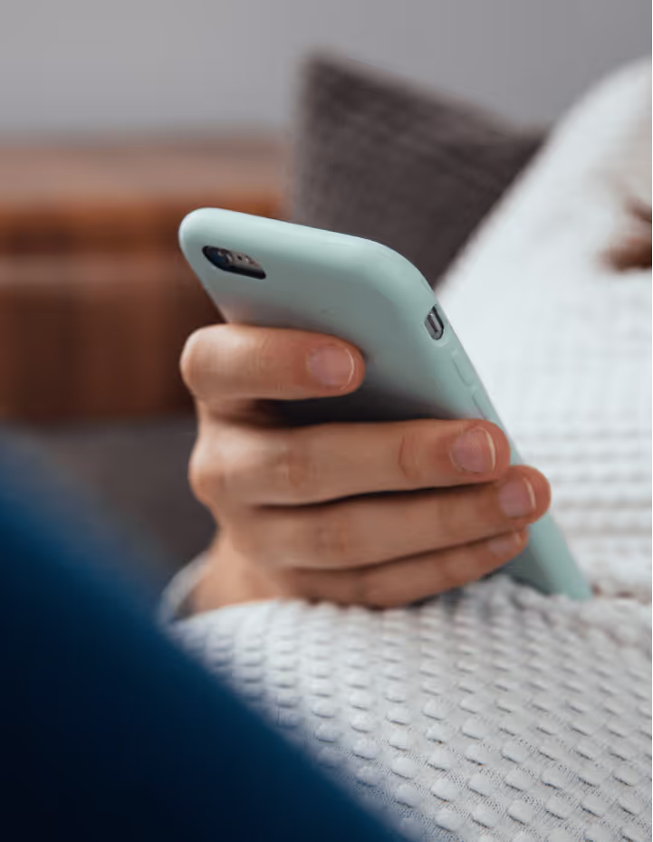 A person on their phone